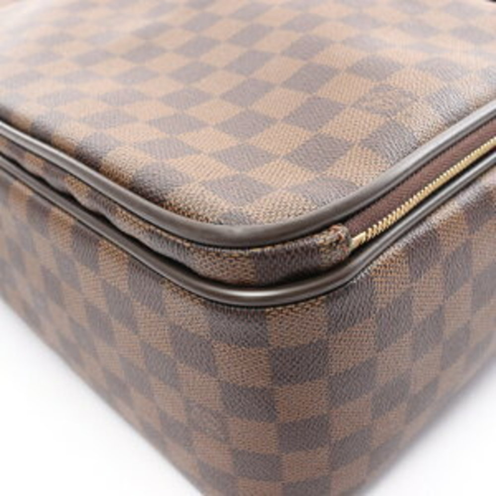 Louis Vuitton Ikar Damier Ebene Brown Briefcase Business Bag Leather Brown - Picture 6 of 8